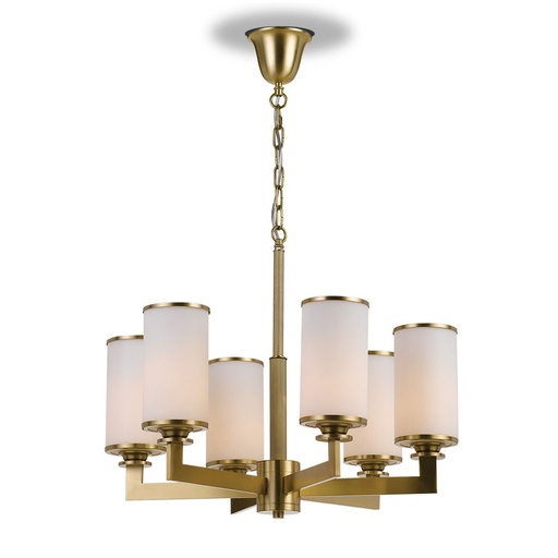 [AHERN PE6-BSOP] AHERN 6 LIGHTS PENDANT SOLID BRASS
