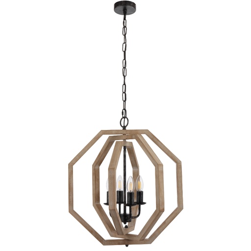 [INDIO PE4-BK] INDIO 4 LIGHT PENDANT