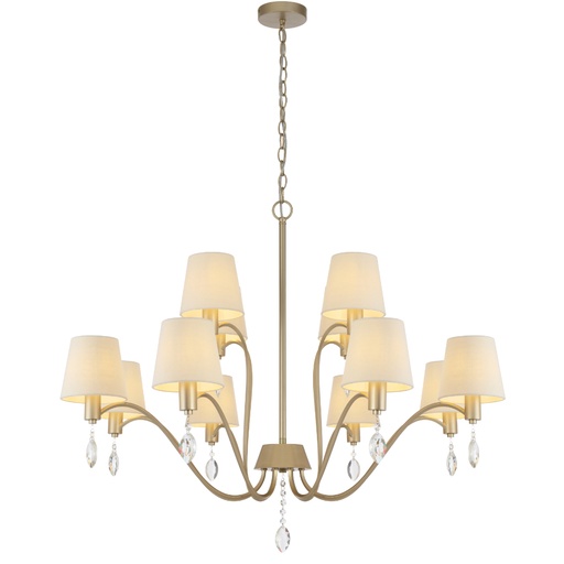 [MALVERN PE12-AS] MALVERN 12 LIGHT PENDANT