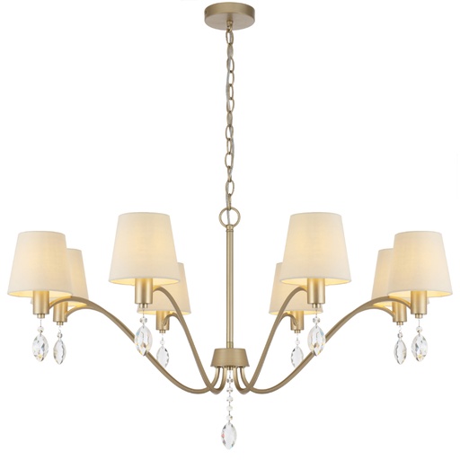 [MALVERN PE08-AS] MALVERN 8 LIGHT PENDANT